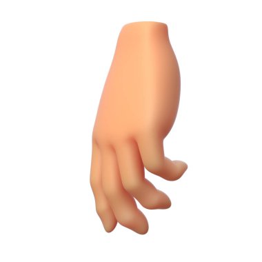 işaret eden el kavrama hareketini 3d çizim