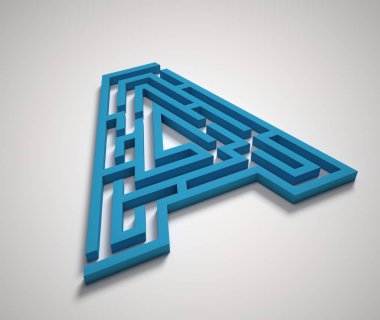 Labirent yazı tipi harf A