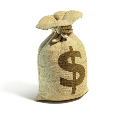 Para çuval sterlin işaretiyle dolar tam 
