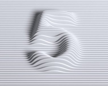 Doğrusal 3d yazı tipi sayısı 5