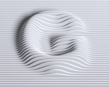 Doğrusal 3d yazı tipi harf G