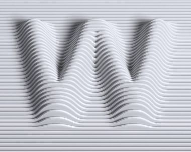 Doğrusal 3d yazı tipi harf W