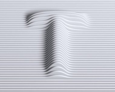 Doğrusal 3d yazı tipi T harfi