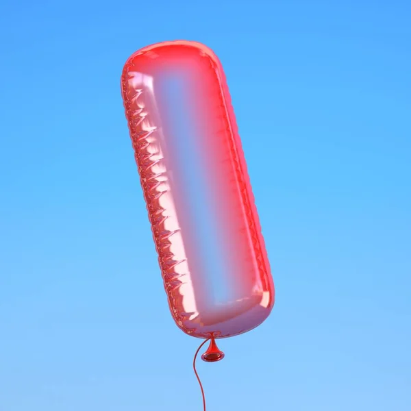 Transparente Luftballon-Schrift i — Stockfoto