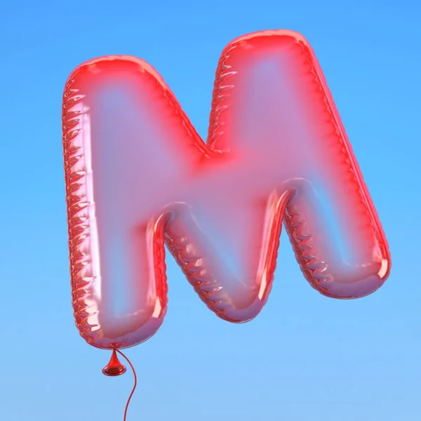Letra de fonte transparente balão M — Fotografia de Stock