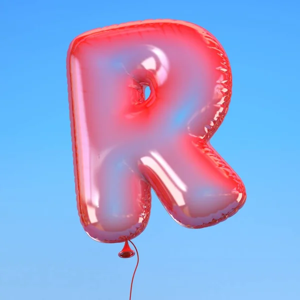 Transparante ballon lettertype letter R — Stockfoto