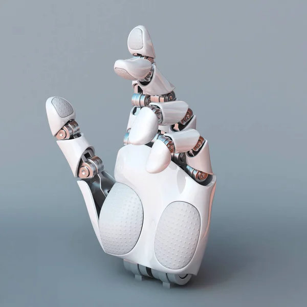 Geste de la main du robot — Photo