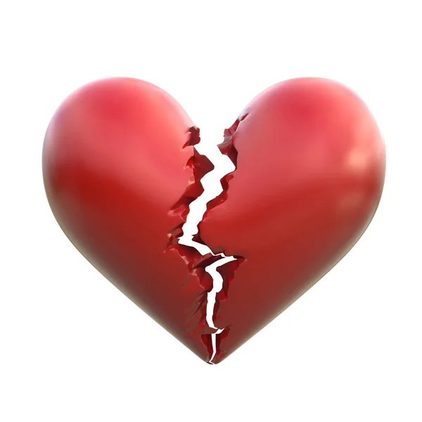 Broken heart 3d illustration — Stock Photo, Image
