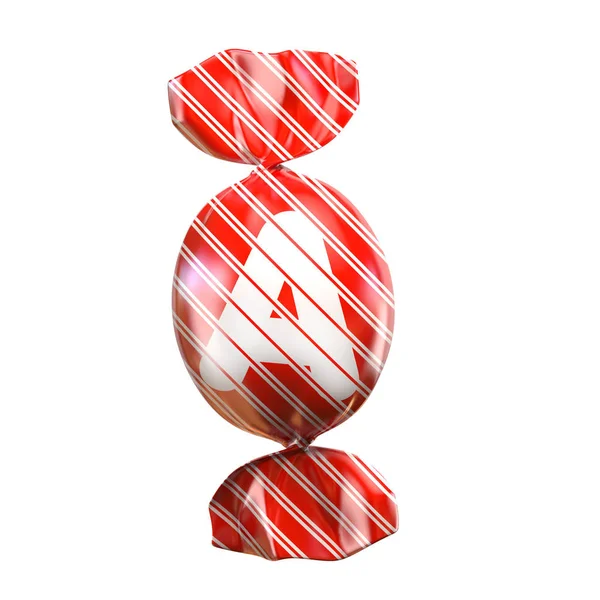 Candy 3d lettertype letter A — Stockfoto