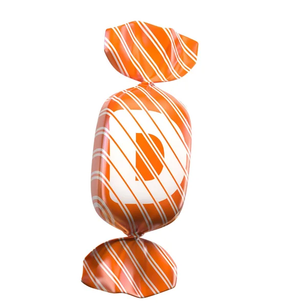 Candy 3d czcionki litery D — Zdjęcie stockowe