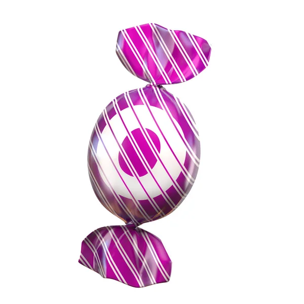 Carattere Candy 3d letter O — Foto Stock