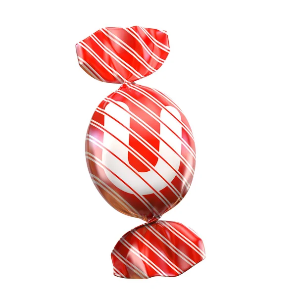 Candy 3d lettertype letter U — Stockfoto