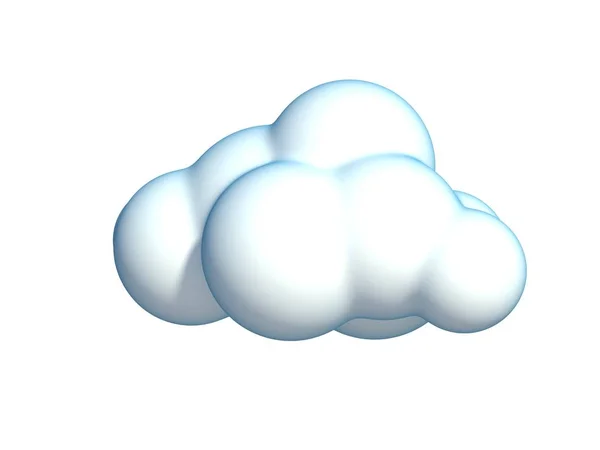 Dessin animé nuage rendu 3D — Photo