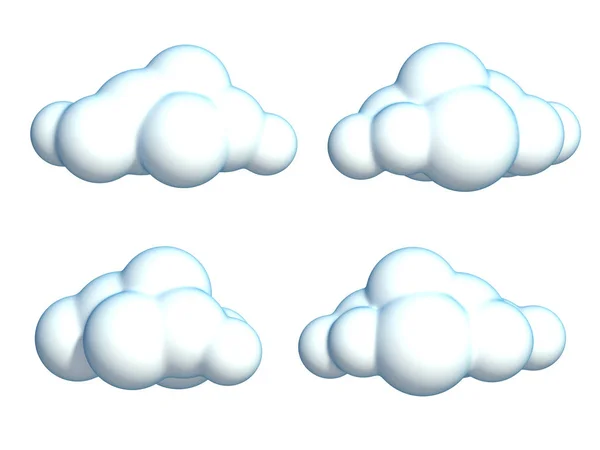 cartoon cloud 3D rendering