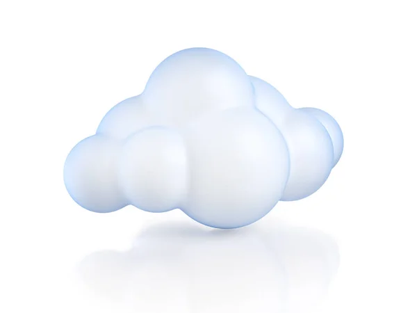 Kreslený cloud 3d vykreslování — Stock fotografie