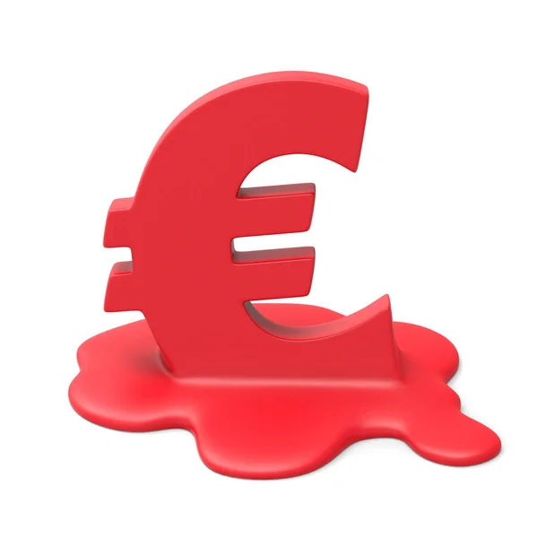 Euro meltdown 3d illustration — Stock Photo, Image