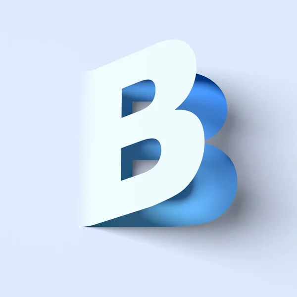Ізометричний шрифт літери B — стокове фото