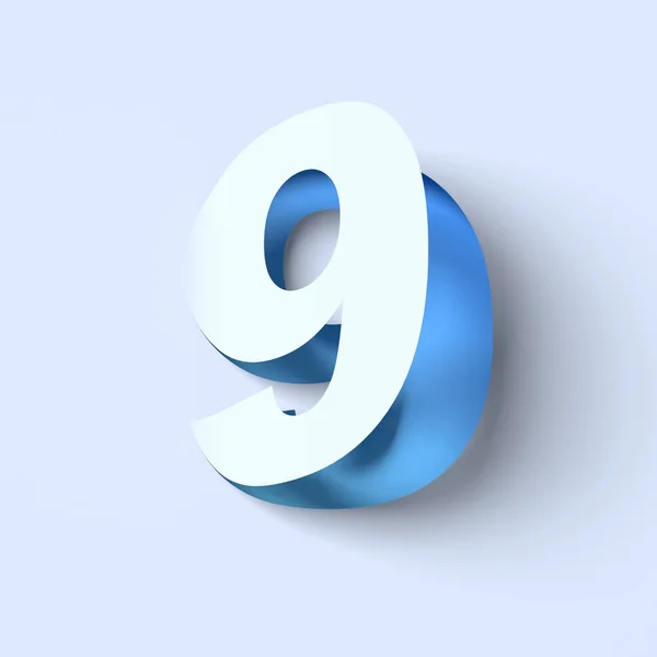 Изометрический номер шрифта 9 — стоковое фото
