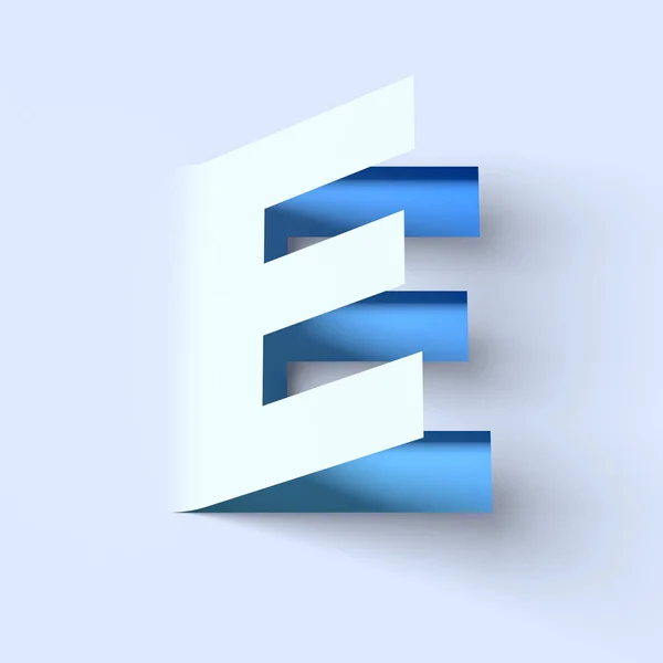 İzometrik yazı tipi harf E — Stok fotoğraf