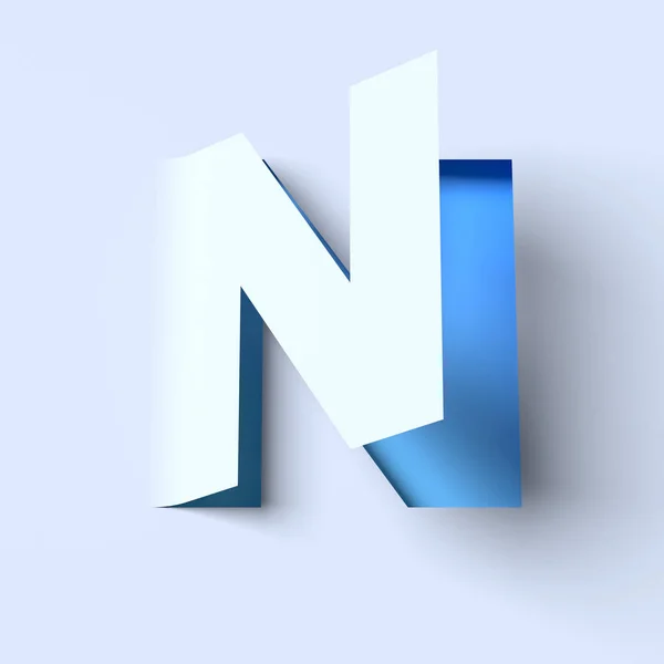 Isometric font letter N — Stock Photo, Image