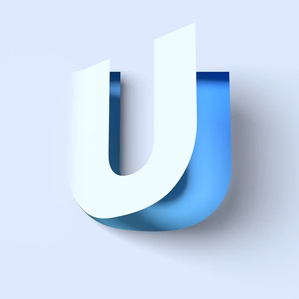 Isometric font letter U — Stock Photo, Image