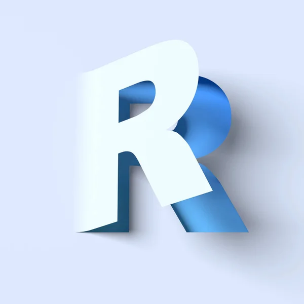 Fonte isométrica letra R — Fotografia de Stock