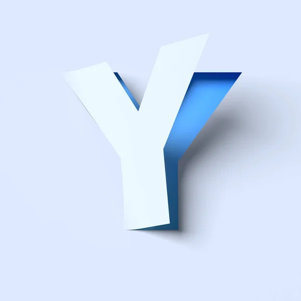 Izometrikus betűtípus-betű Y — Stock Fotó