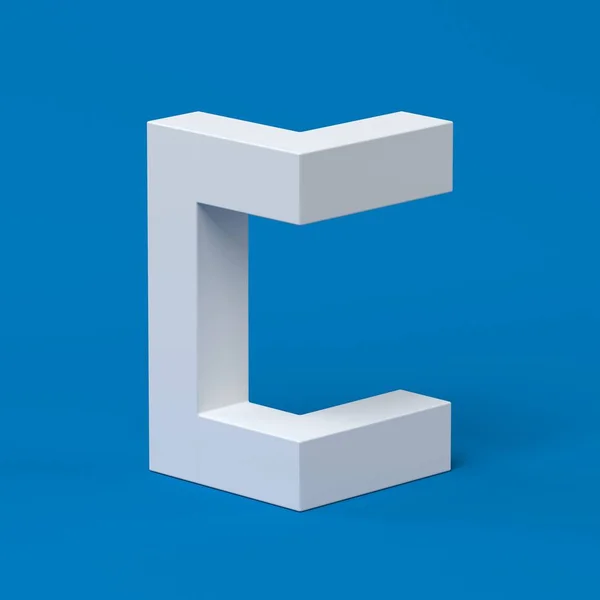 Isometrisk teckensnitt bokstaven C — Stockfoto
