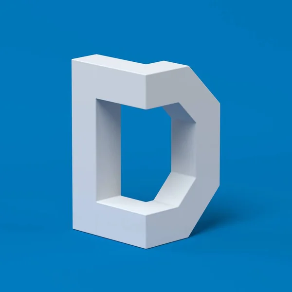 Isometrisk teckensnitt bokstaven D — Stockfoto