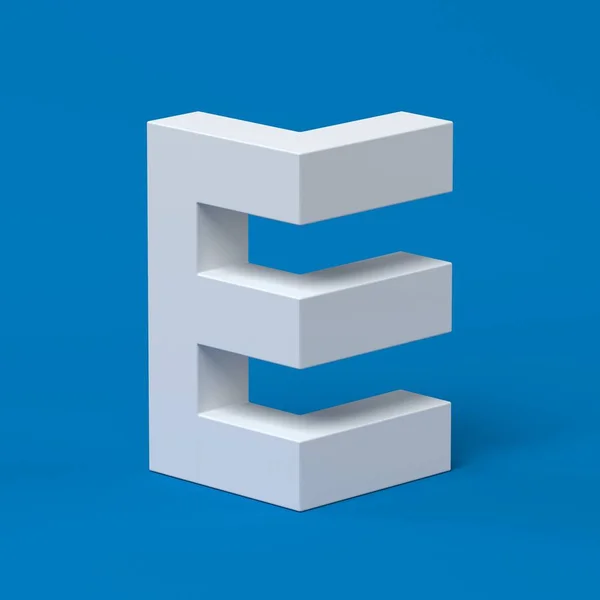 Изометрическая буква шрифта E — стоковое фото