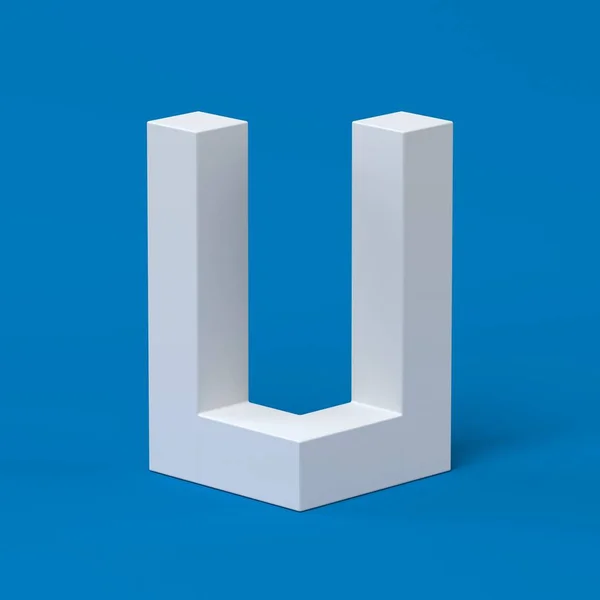 Isometrisk teckensnitt bokstaven U — Stockfoto