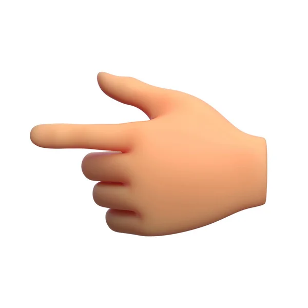 Pointing hand 3d illustration — Stock Photo, Image