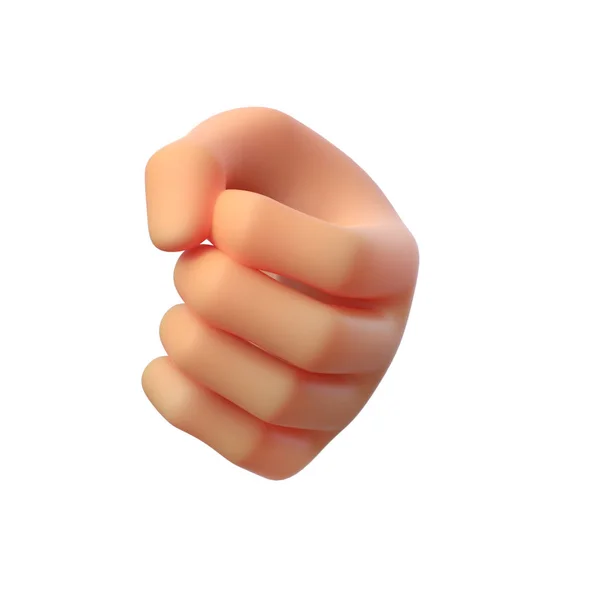 Polohovací hand grip gesto 3d ilustrace — Stock fotografie