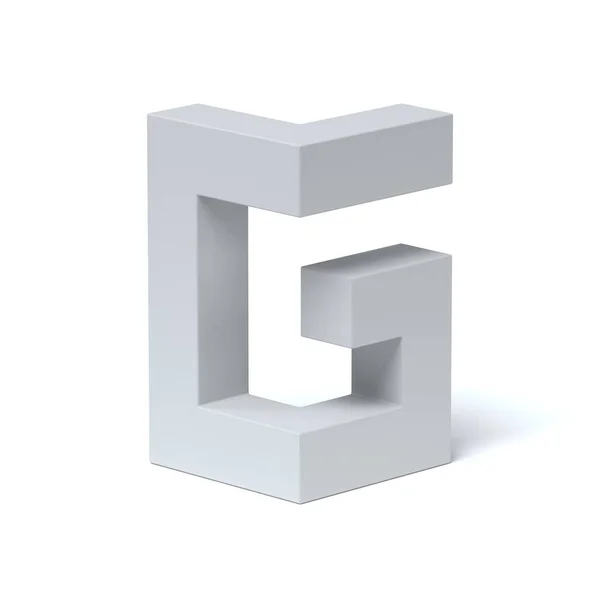 Изометрическая буква шрифта G — стоковое фото