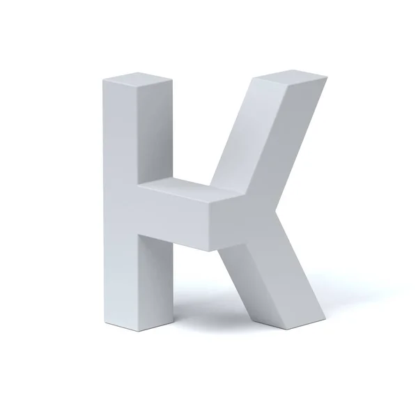 Изометрическая буква шрифта K — стоковое фото