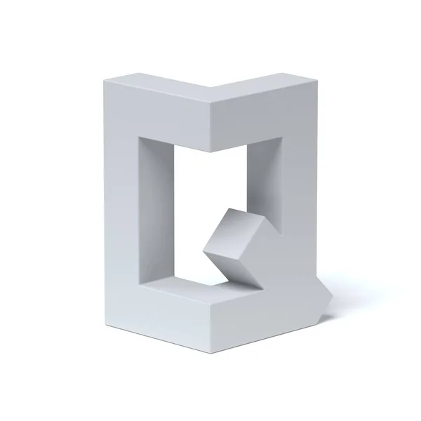 Isometrische lettertype letter Q — Stockfoto