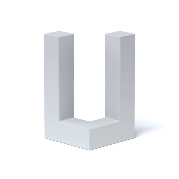 Изометрическая буква U — стоковое фото