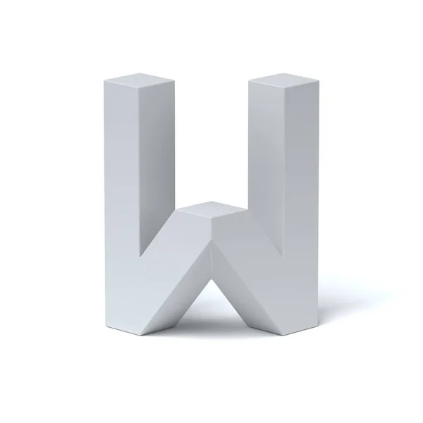 Isometrisk teckensnitt bokstaven W — Stockfoto