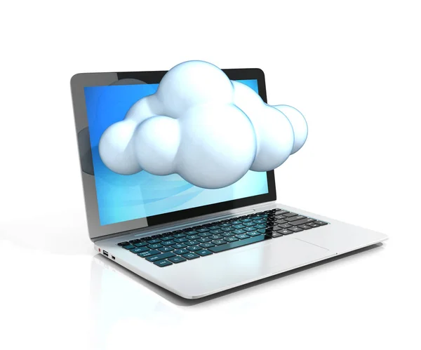 Cloud computing 3d conceito — Fotografia de Stock