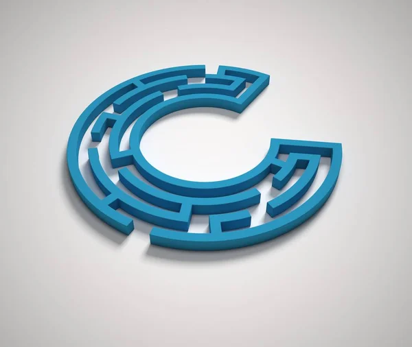Maze font letter C — Stock Photo, Image