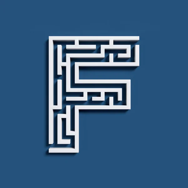 Maze font letter F — Stock Photo, Image