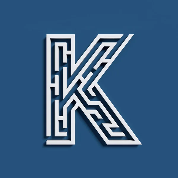 Лабіринт літери K — стокове фото