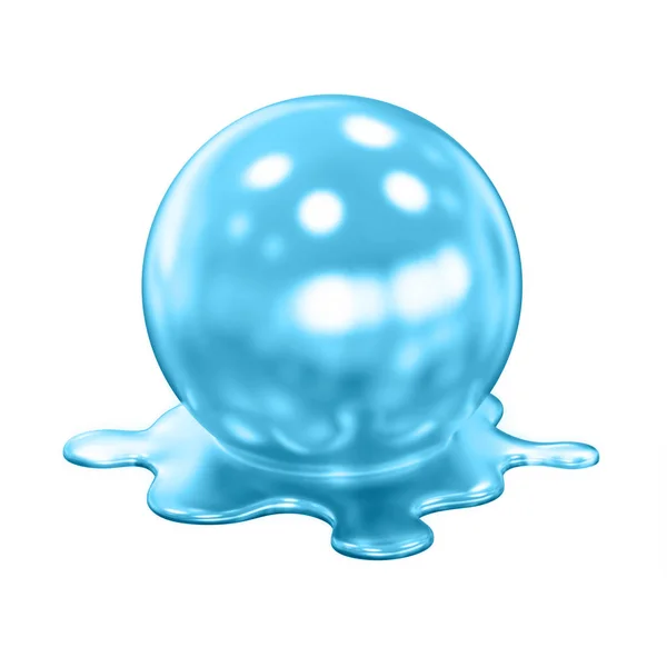 Blue melting sphere — Stock Photo, Image