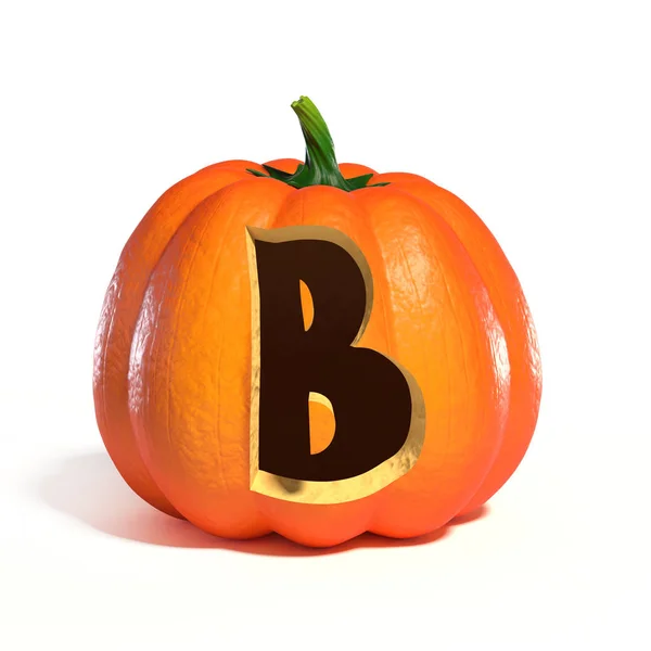 Halloween calabaza letra letra B — Foto de Stock