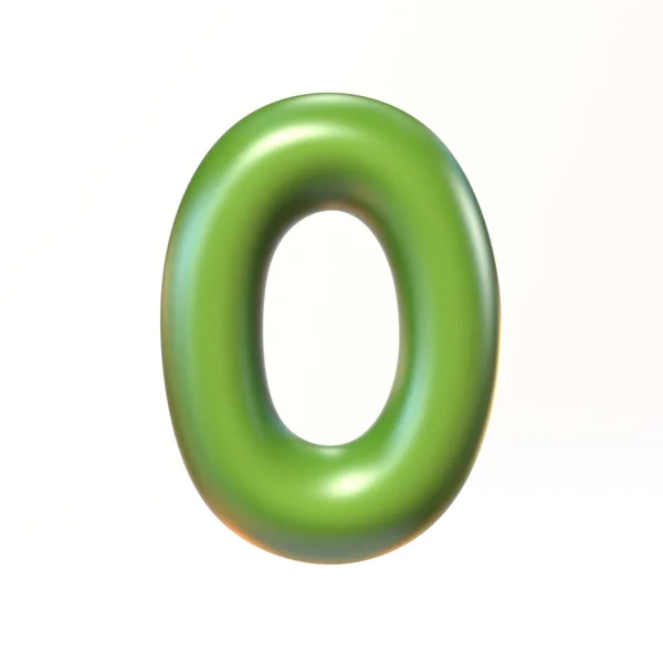 Bubbly 3d font number 0 — Stock Photo, Image