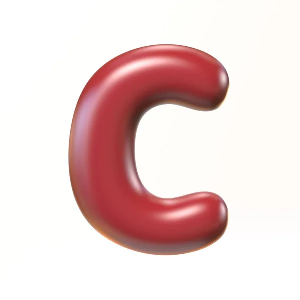 Bubbly 3d font letter C — Stock Photo, Image