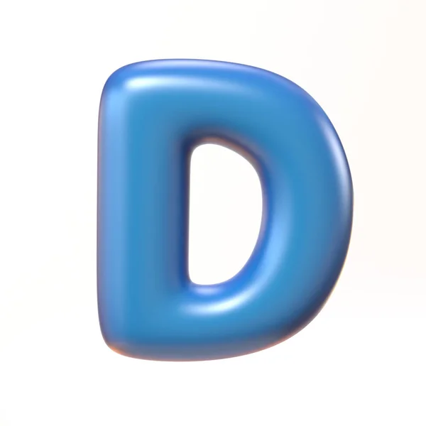 Bubbly 3d шрифт буква D — стоковое фото