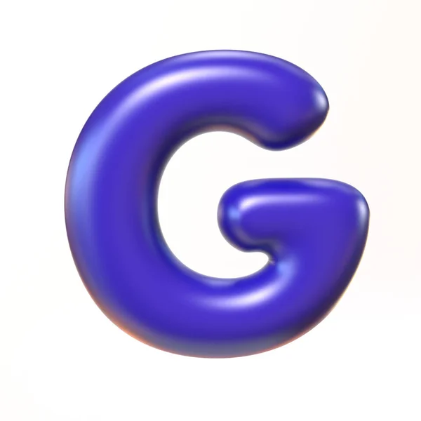 Пузырь 3d шрифт буква G — стоковое фото