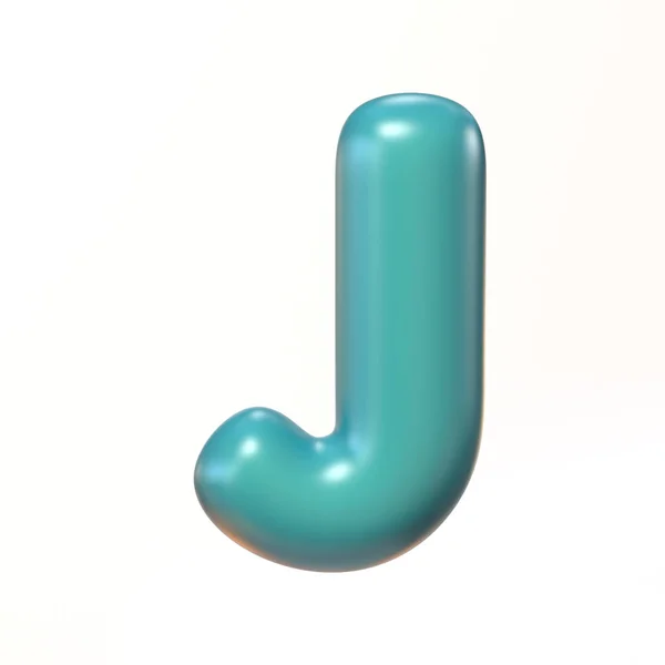 Bubbly 3d font letter J — Stock Photo, Image