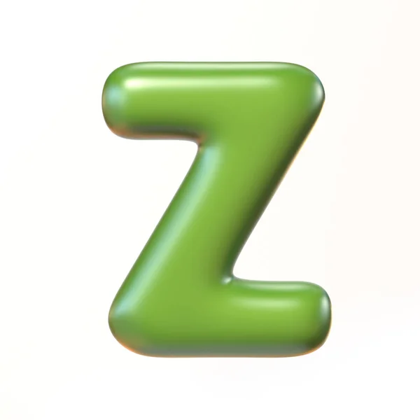 Bubblig 3d teckensnitt bokstaven Z — Stockfoto
